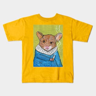 Smoking mouse #4 Kids T-Shirt